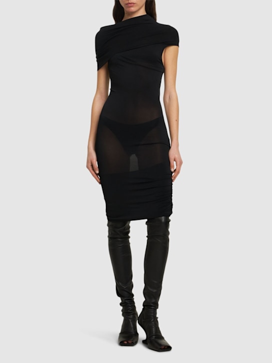 Lola draped jersey mini dress - Thumbnail 2