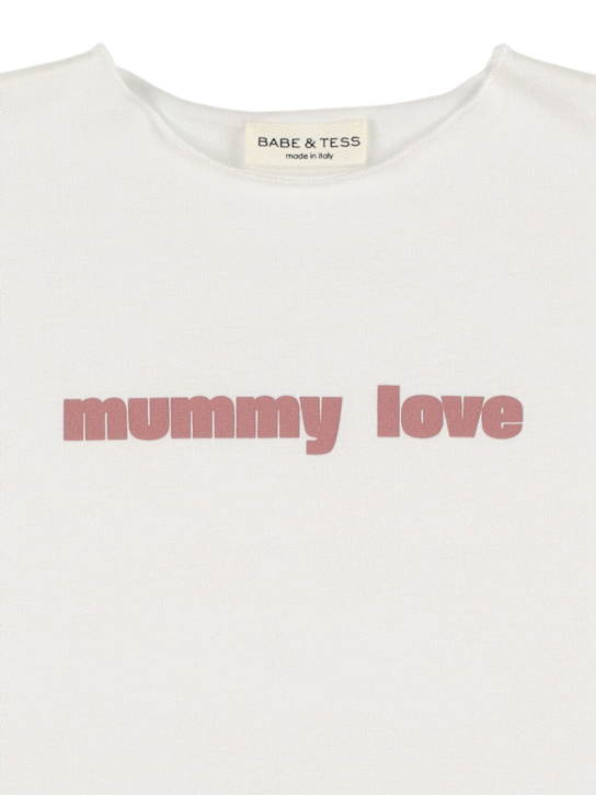 Babe & Tess: コットンブレンドTシャツ - ホワイト - kids-girls_1 | Luisa Via Roma