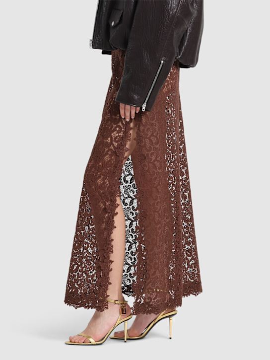 Tom Ford: 85mm Padlock metallic leather sandals - women_1 | Luisa Via Roma