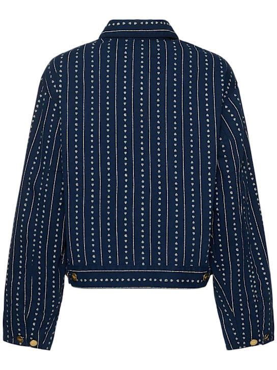 Carhartt WIP: Drewe jacket - Heart Blue Pins - women_3 | Luisa Via Roma