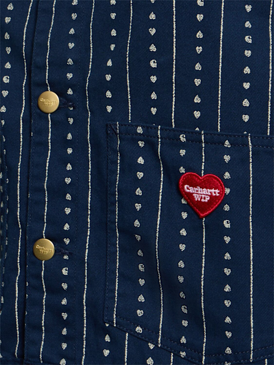 Carhartt WIP: Drewe jacket - Heart Blue Pins - women_4 | Luisa Via Roma