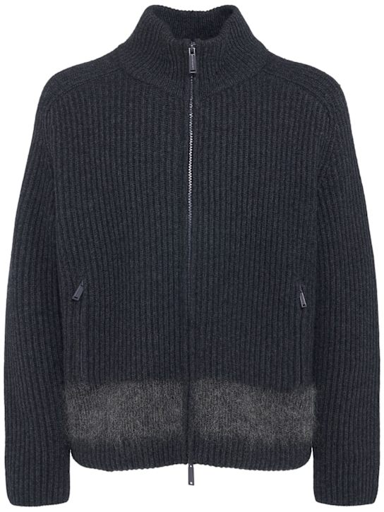 Dsquared2: Zipped cardigan - Grey - men_0 | Luisa Via Roma