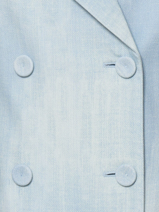 Ermanno Scervino: Viscose tailoring double breasted blazer - Light Blue - women_4 | Luisa Via Roma