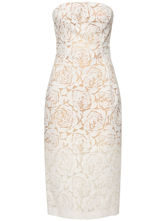 Ermanno Scervino: Cotton blend strapless midi dress - women_0 | Luisa Via Roma