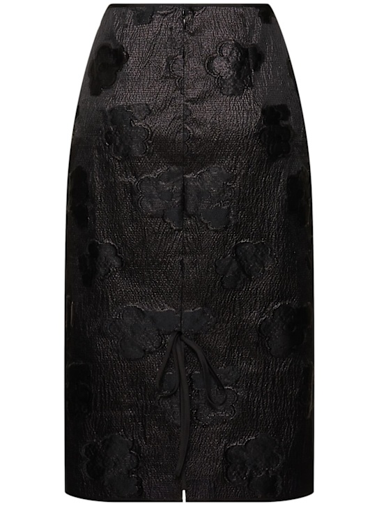 Cecilie Bahnsen: Allegra kumo fil-coupé midi skirt - Black - women_3 | Luisa Via Roma
