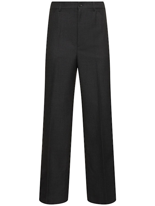 Bally: Wool blend pants - Grey - men_0 | Luisa Via Roma