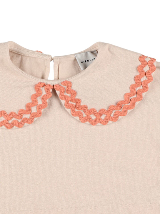 Mipounet: T-shirt in jersey di misto cotone - Bianco/Rosa - kids-girls_1 | Luisa Via Roma