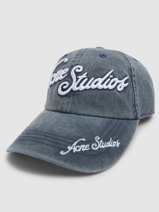 Acne Studios: Carliy logo cotton cap - women_1 | Luisa Via Roma