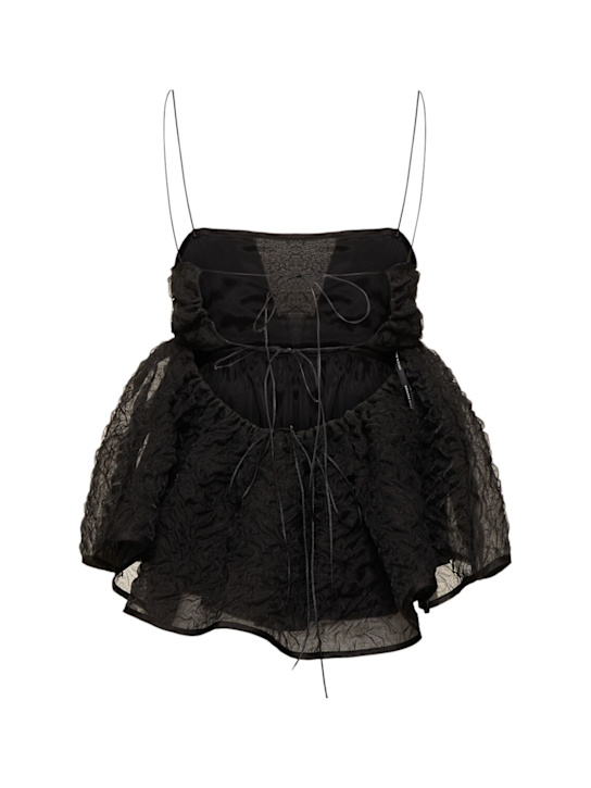 Cecilie Bahnsen: Selena nimbus matelassé top - Black - women_3 | Luisa Via Roma