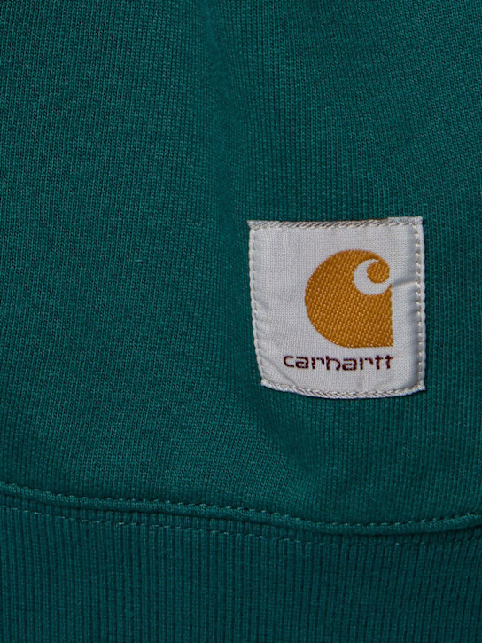 Carhartt WIP: WIP cotton blend zip hoodie - Rainforest - men_4 | Luisa Via Roma