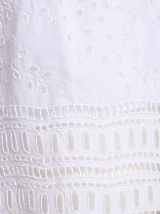 Ermanno Scervino: High waisted lace shorts - White - women_4 | Luisa Via Roma