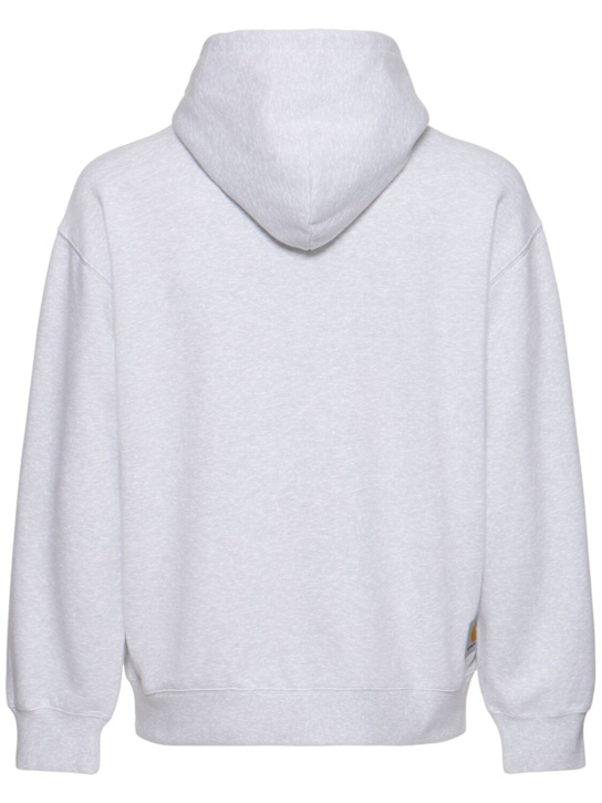 Carhartt WIP: WIP cotton blend zip hoodie - Ash Heather - men_3 | Luisa Via Roma