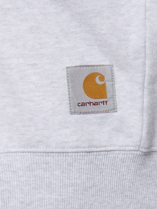 Carhartt WIP: WIP cotton blend zip hoodie - Ash Heather - men_4 | Luisa Via Roma