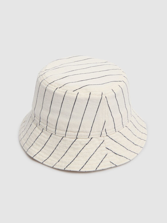 Carhartt WIP: Hendry cotton bucket hat - Wax/Dark Navy - men_3 | Luisa Via Roma