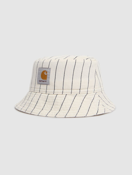 Carhartt WIP: Hendry cotton bucket hat - Wax/Dark Navy - men_2 | Luisa Via Roma