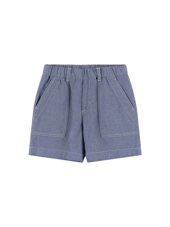 Moncler: コットンハーフパンツ - kids-boys_0 | Luisa Via Roma