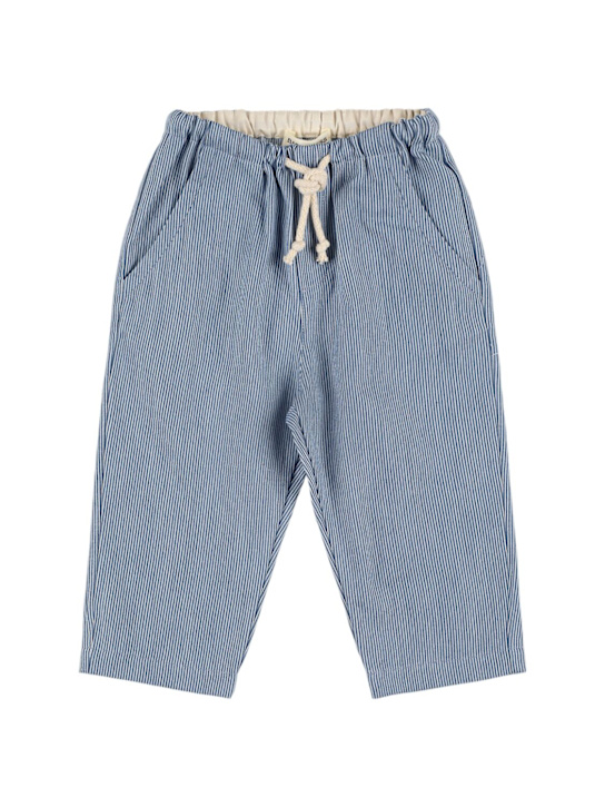 Babe & Tess: Pantalones de denim a rayas - Azul - kids-boys_0 | Luisa Via Roma