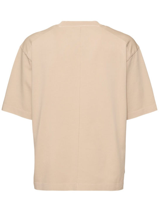 Seven Gauge: Heavy jersey short sleeve t-shirt - Beige - men_3 | Luisa Via Roma