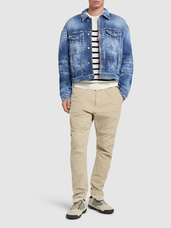 Dsquared2: Light Puff denim jacket - Navy - men_1 | Luisa Via Roma
