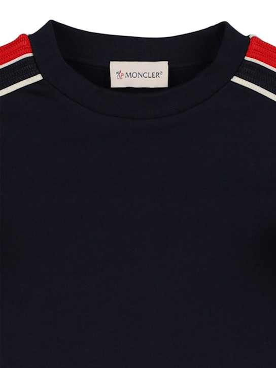 Moncler: Cotton fleece crewneck sweatshirt - kids-boys_1 | Luisa Via Roma