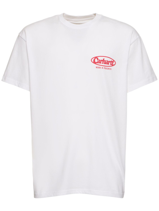 Carhartt WIP: Logo print cotton blend t-shirt - men_0 | Luisa Via Roma