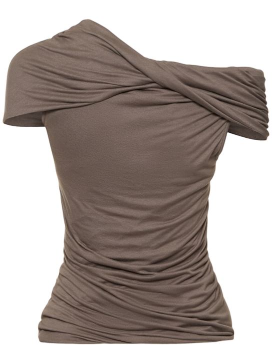 Lola draped viscose jersey top - Rick Owens - Women  | Luisaviaroma