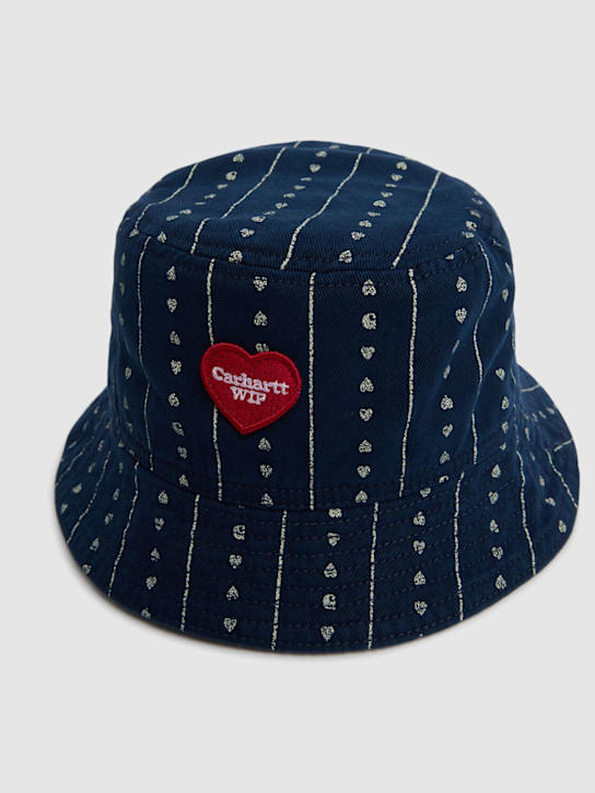 Carhartt WIP: Drewe bucket hat - Heart C Pinstri - women_2 | Luisa Via Roma