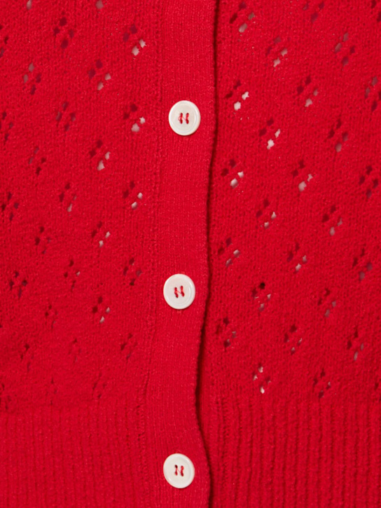 Dunst: Cardigan in cotone crochet - Rosso - women_4 | Luisa Via Roma