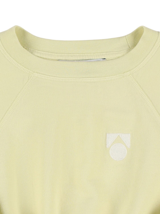 Main Story: Cotton crewneck sweatshirt - Light Yellow - kids-boys_1 | Luisa Via Roma
