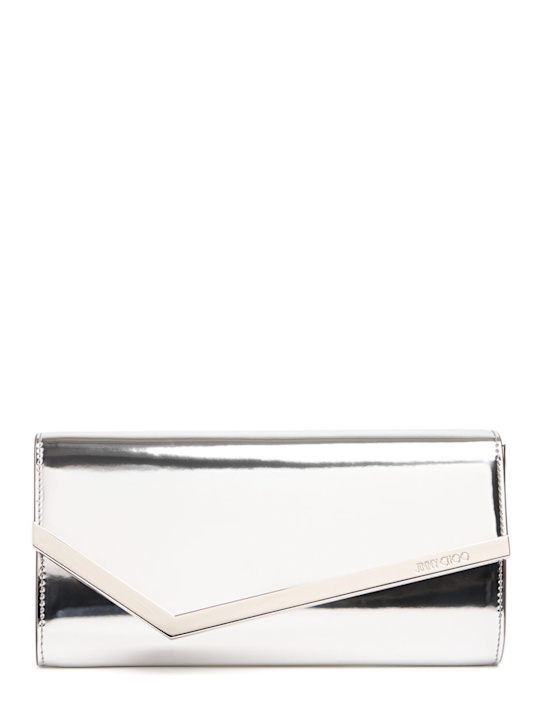 Jimmy Choo: Emmie mirror effect leather clutch - women_0 | Luisa Via Roma