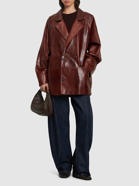 Frame: The Oversized leather jacket - women_1 | Luisa Via Roma