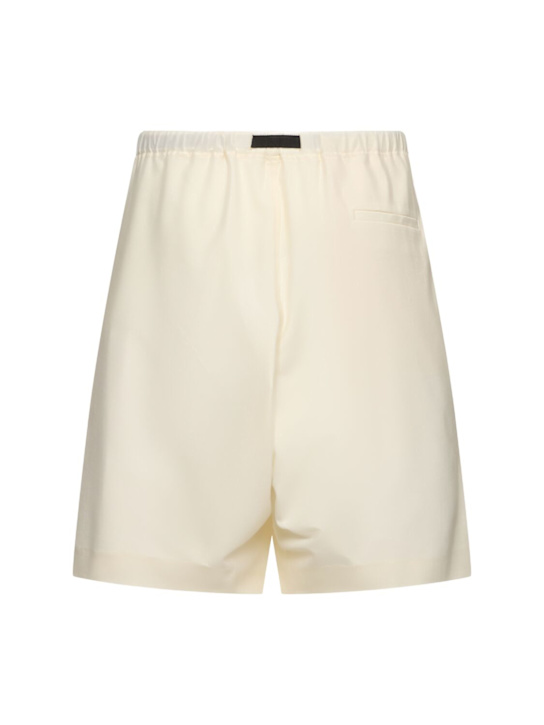 Seven Gauge: Tropical wool blend shorts - Beige - men_3 | Luisa Via Roma