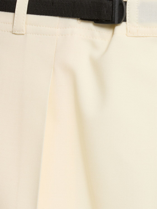 Seven Gauge: Tropical wool blend shorts - Beige - men_4 | Luisa Via Roma