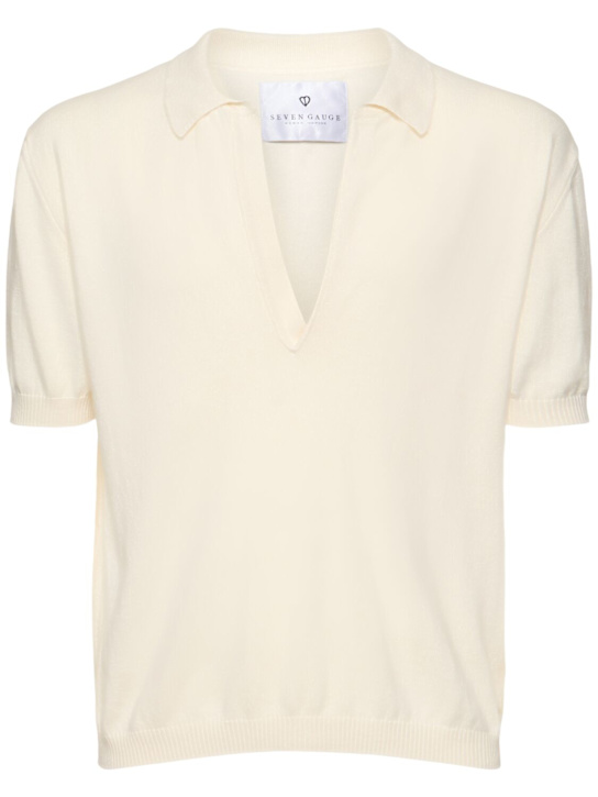 Seven Gauge: Short sleeve cotton polo - men_0 | Luisa Via Roma