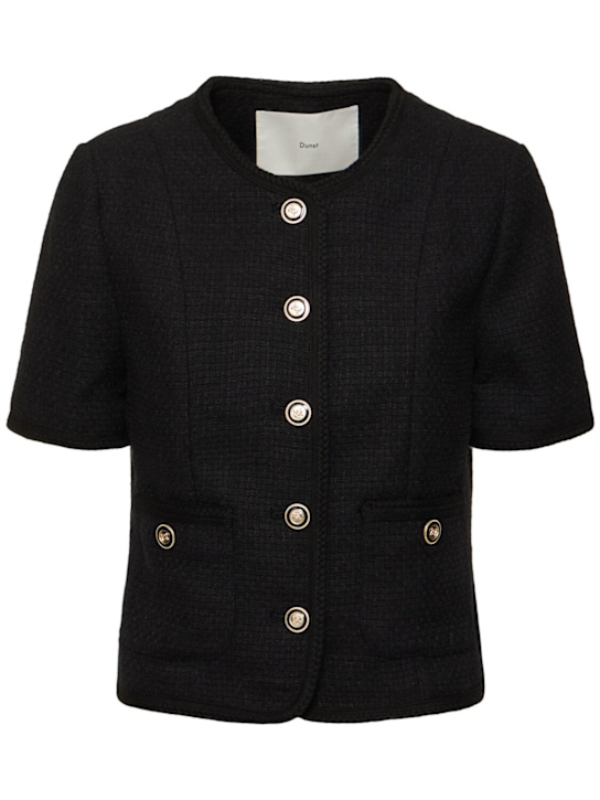 Dunst: Giacca Summer in tweed di misto cotone - Nero - women_0 | Luisa Via Roma