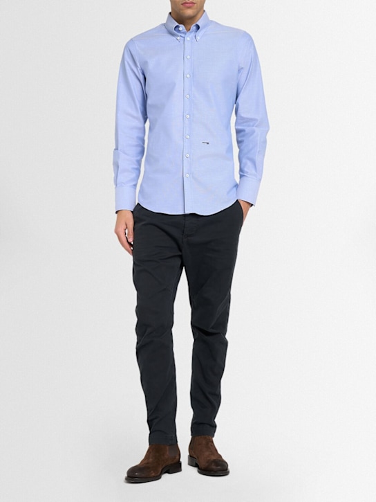 Dsquared2: Easy Slim 70s B. Down衬衫 - 浅蓝色 - men_1 | Luisa Via Roma