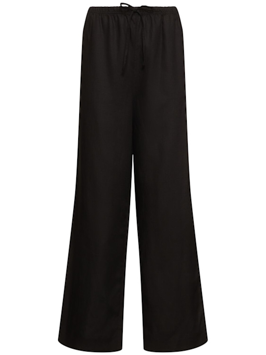 Dunst: Rayon blend banded pants - Black - women_0 | Luisa Via Roma