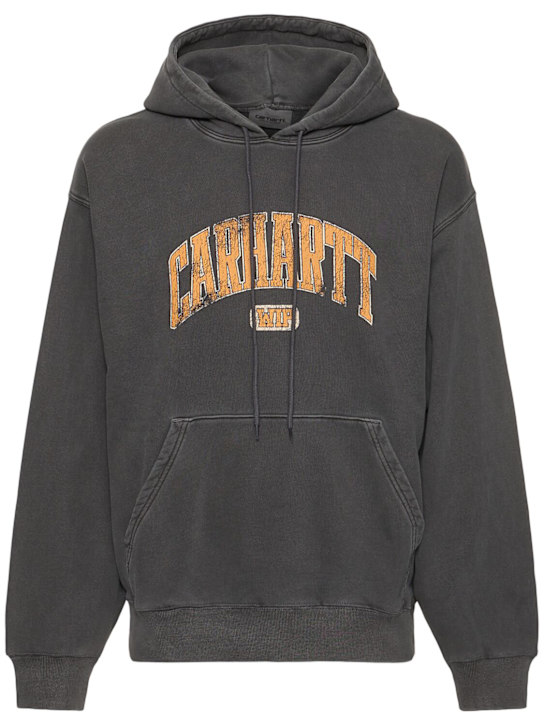 Carhartt WIP: Library print cotton blend hoodie - men_0 | Luisa Via Roma