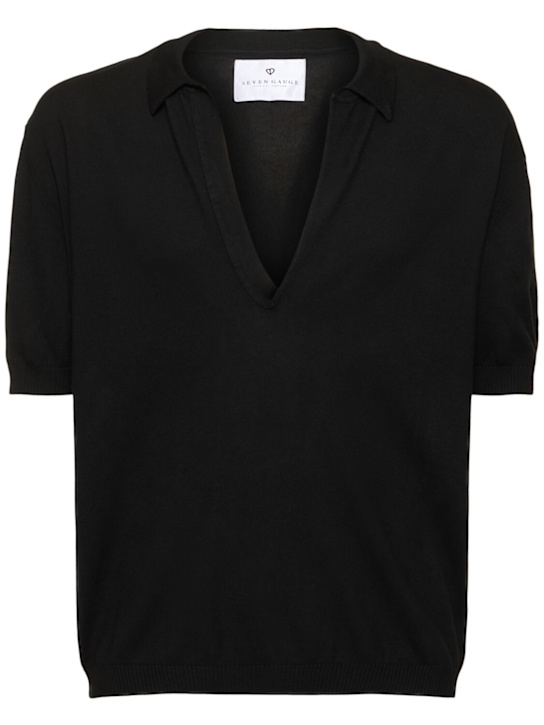 Seven Gauge: 半袖コットンポロシャツ - men_0 | Luisa Via Roma