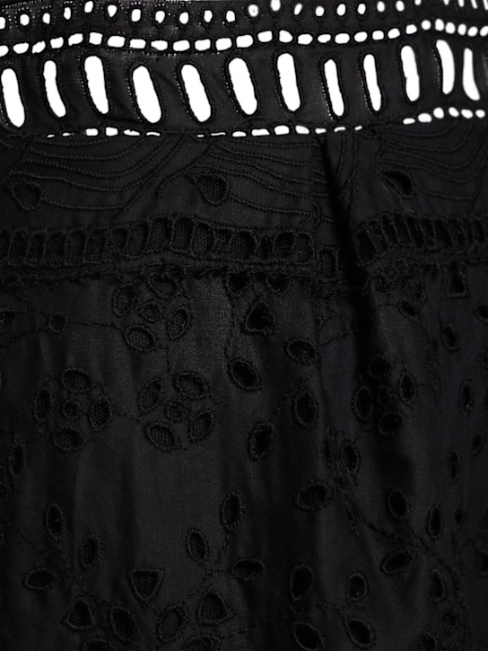 Ermanno Scervino: High waisted lace shorts - Black - women_4 | Luisa Via Roma