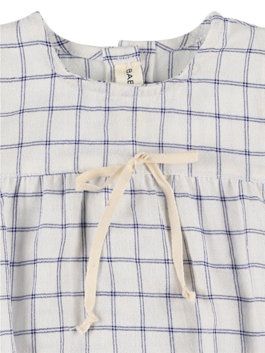 Babe & Tess: コットンブレンドボディスーツ - ホワイト/ブルー - kids-girls_1 | Luisa Via Roma