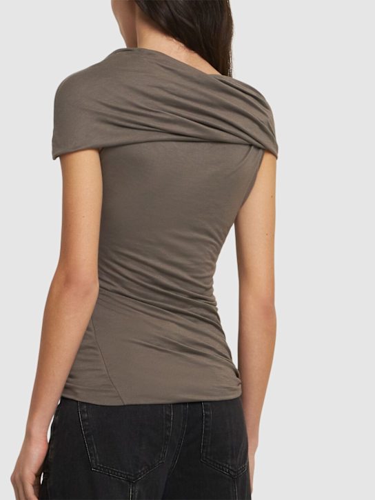 Lola draped viscose jersey top - Rick Owens - Women  | Luisaviaroma