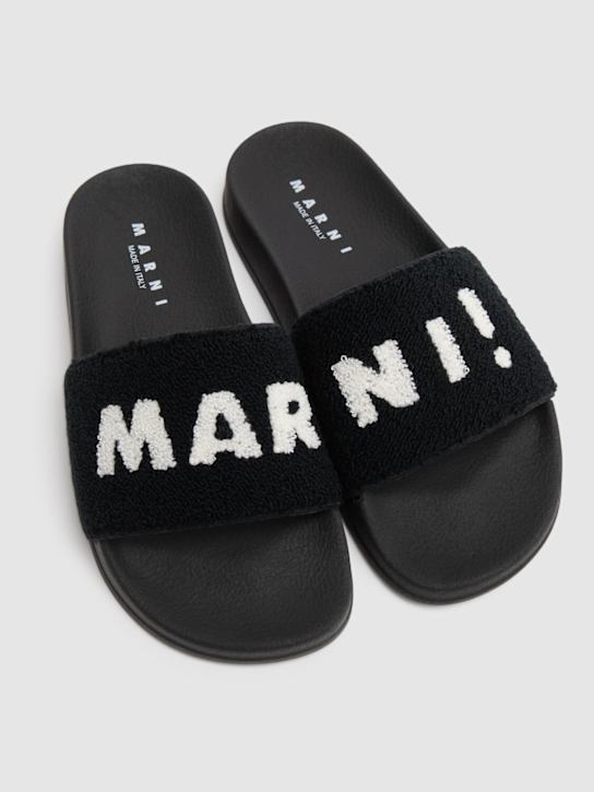 Marni Junior: Sandalen aus Terry mit Logodruck - kids-girls_1 | Luisa Via Roma