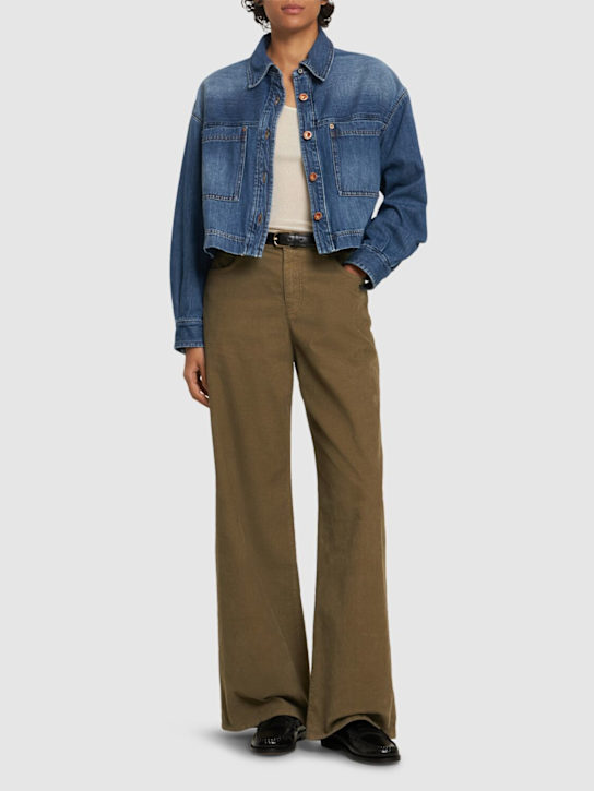 ASPESI: Cotton denim jacket - women_1 | Luisa Via Roma