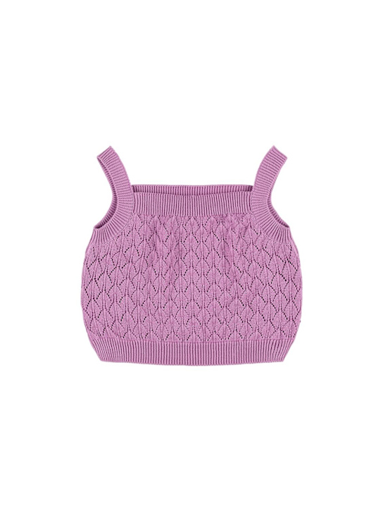 Mipounet: Top in maglia di cotone - kids-girls_0 | Luisa Via Roma