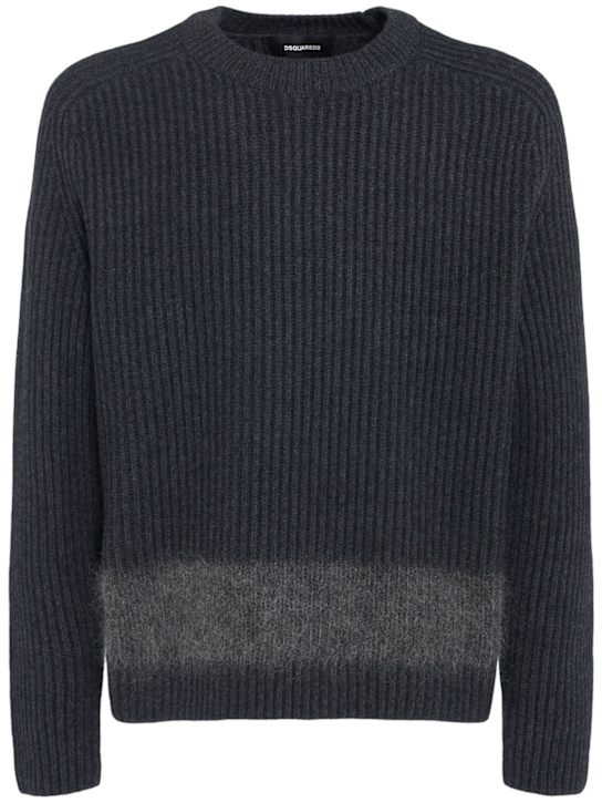 Dsquared2: Knit sweater - グレー - men_0 | Luisa Via Roma