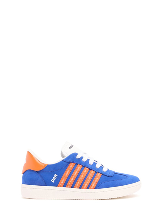 Dsquared2: Sneakers aus Wildleder mit Logo - Blau - kids-boys_0 | Luisa Via Roma