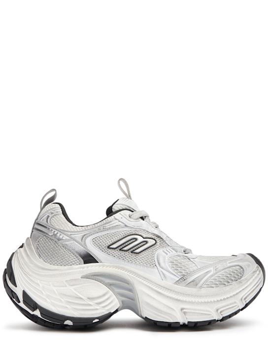 Balenciaga: 10XL mesh sneakers - White/Black - men_0 | Luisa Via Roma