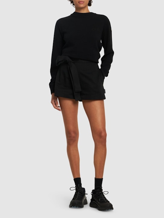 Moncler: Tech & cotton shorts - women_1 | Luisa Via Roma