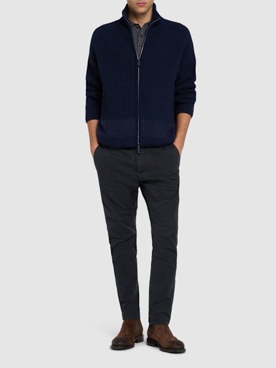 Dsquared2: Sexy chino pants - Black - men_1 | Luisa Via Roma